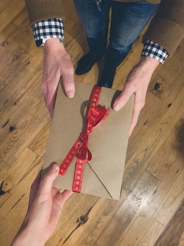 A widow care package ready for delivery.