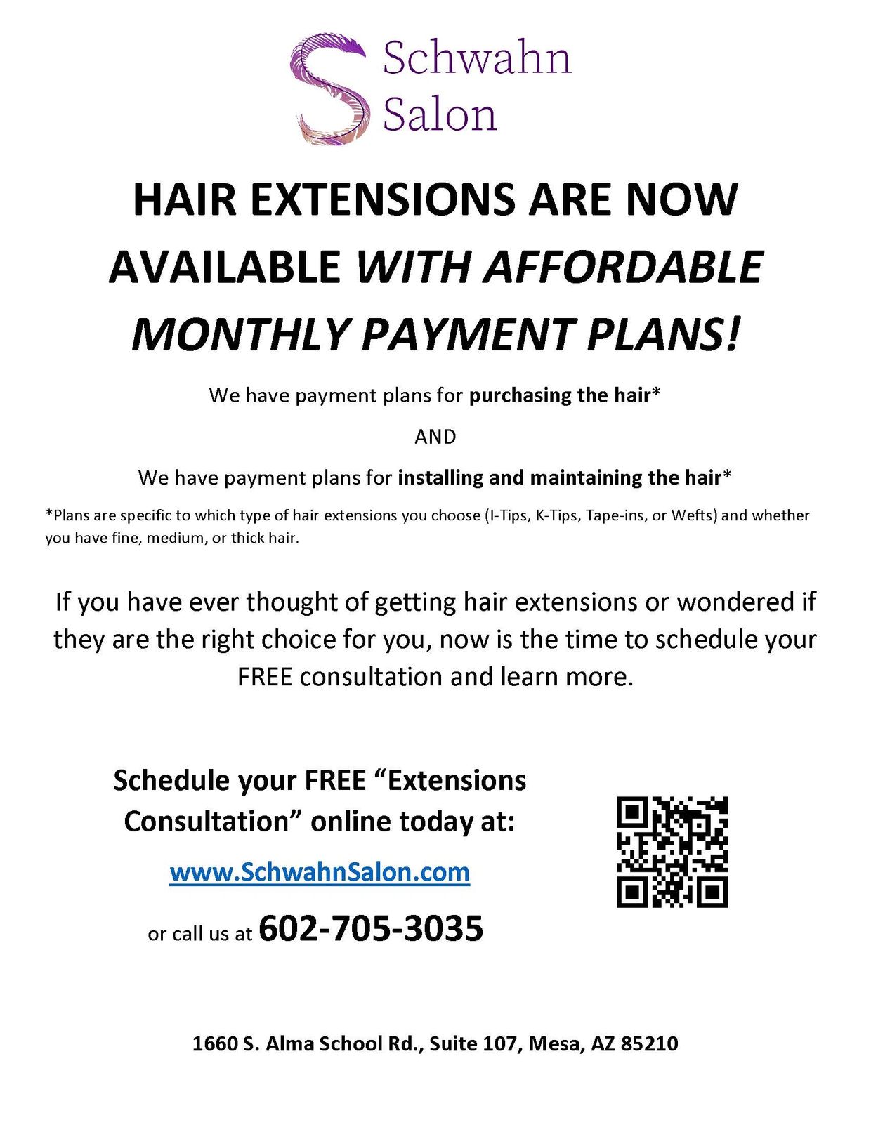 hair extension monthly payment plans info