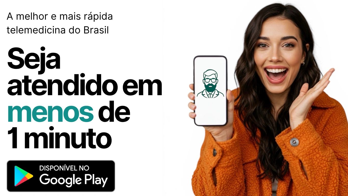 Mulher com o logo da mydoc Brasil 