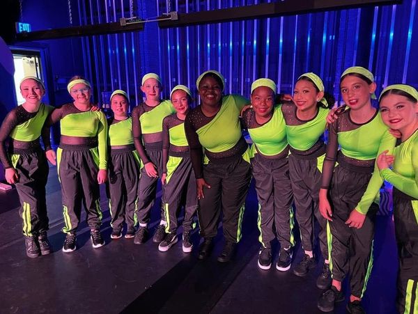 Dancers posing backstage at summers corner performing arts center in Summerville, south carolina