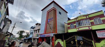 Building Elevation ACP work by BAGAVATH SIGNS  at patteeswaram ACP fabrication Hotels_Lodge ACP