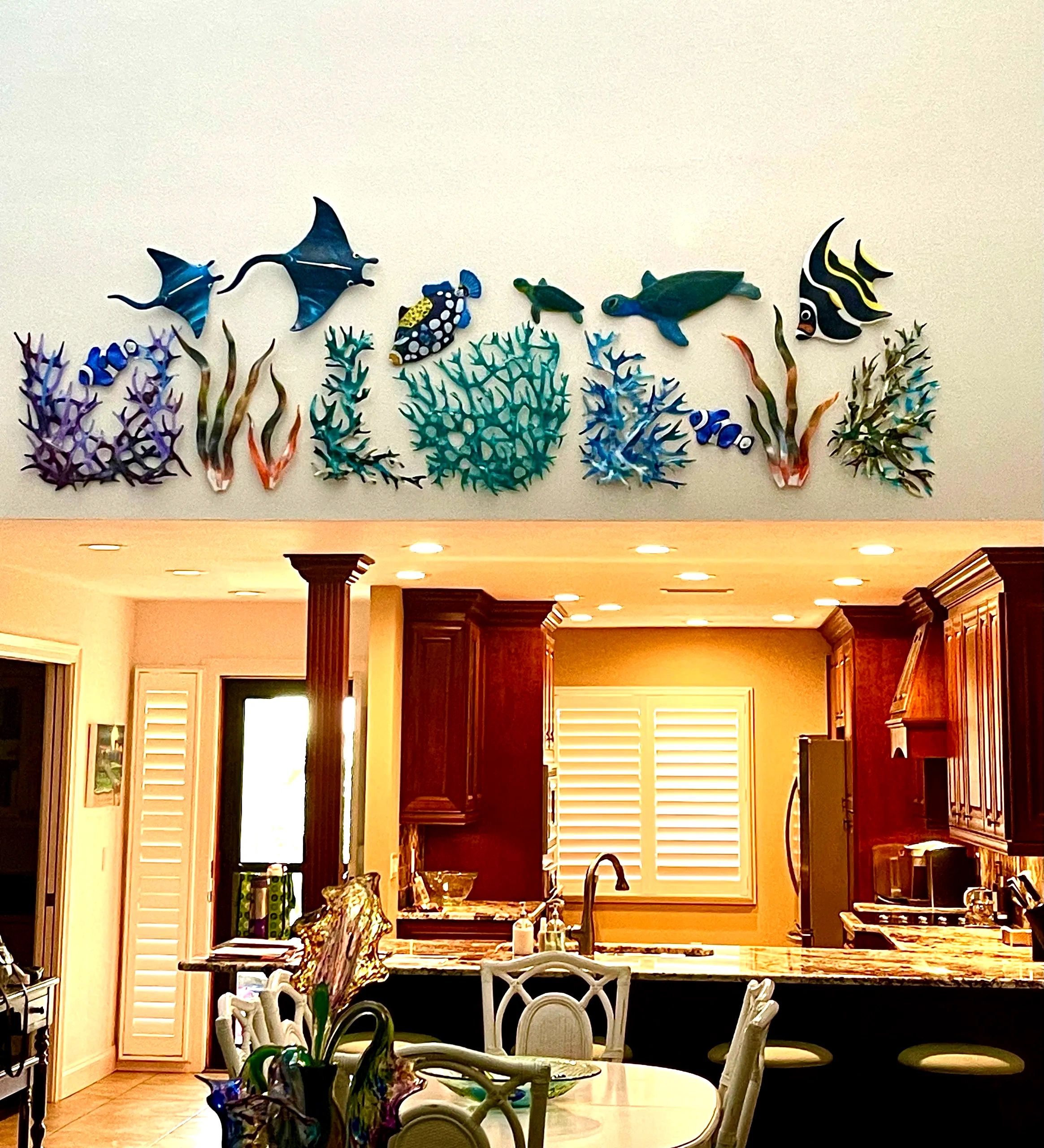 Paradise Reef
10' L X 4' H.  Amazing project for interior  vaulted ceiling wall.