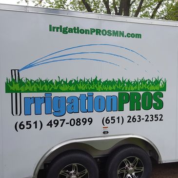 Vinyl graphics on trailer.