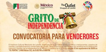 Convocatoria para vendedores en Grito de Independencia.