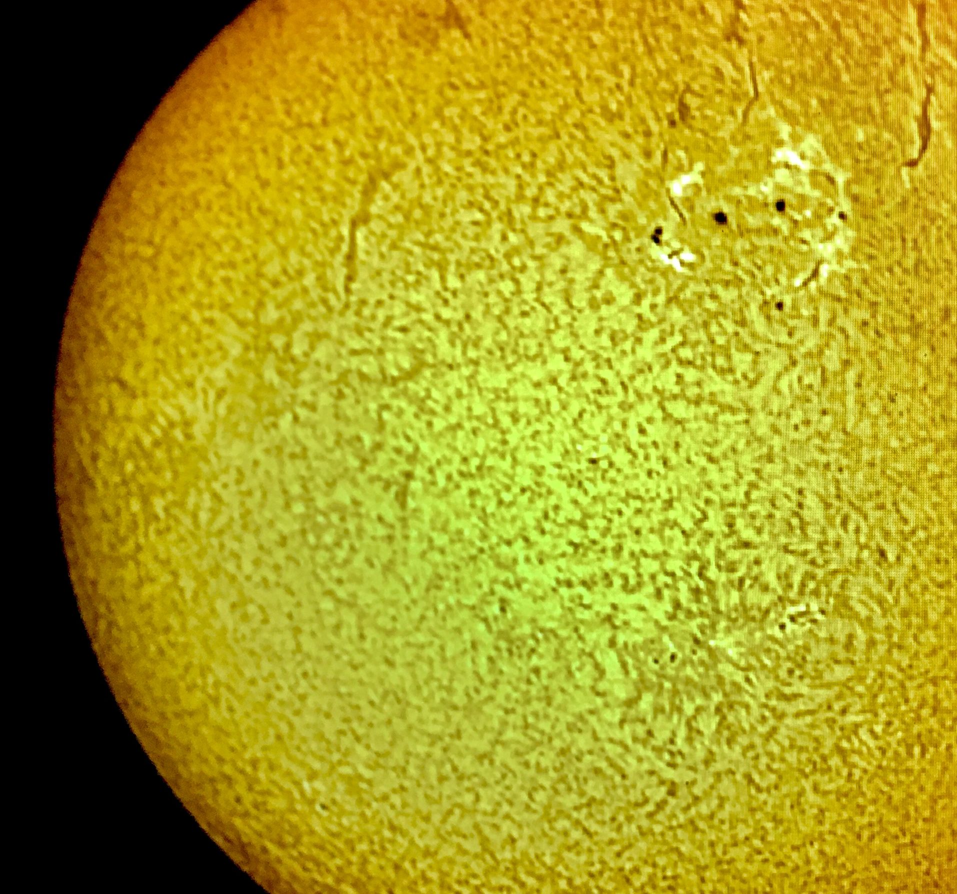 close up image of the Sun. Copyright ‘J.C.’&thedragon.com 2024