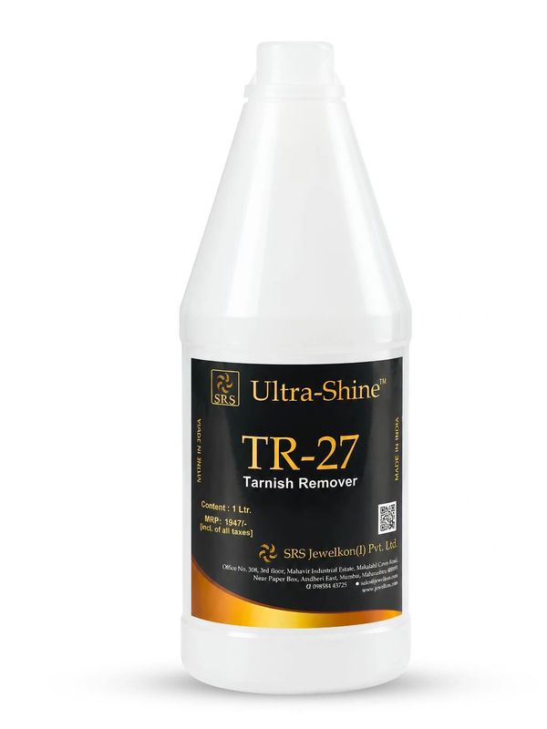 Bottle of Ultra-Shine TR-27 Tarnish Remover.
