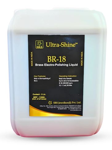 Ultra-Shine BR-18 Brass Electro-Polishing Liquid container.