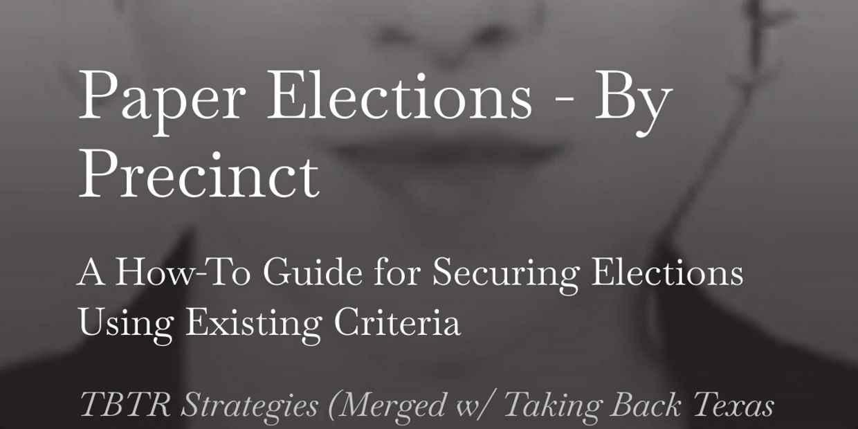 Guide on securing paper elections by precinct.
