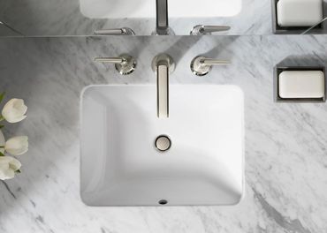 Rectangle undermount bathroom sink
