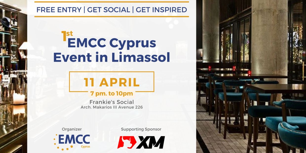 EMCC Cyprus first event in Limassol on April 11, free entry.