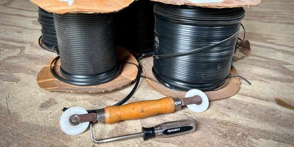 Screen repair tools and material.
