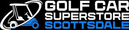 Logo for Golf Car Superstore Scottsdale with a stylized golf cart.