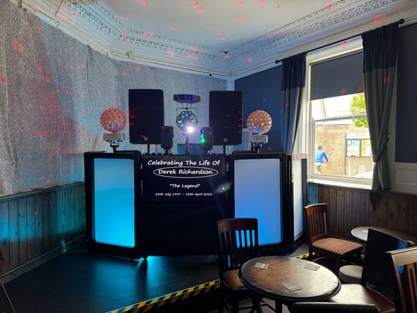 Funeral service DJ  setup