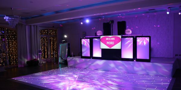 unique DJ setup at Merrydale manor beautiful