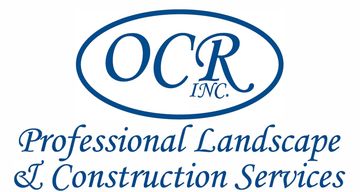 Logo of OCR Inc., a landscape and construction company.
