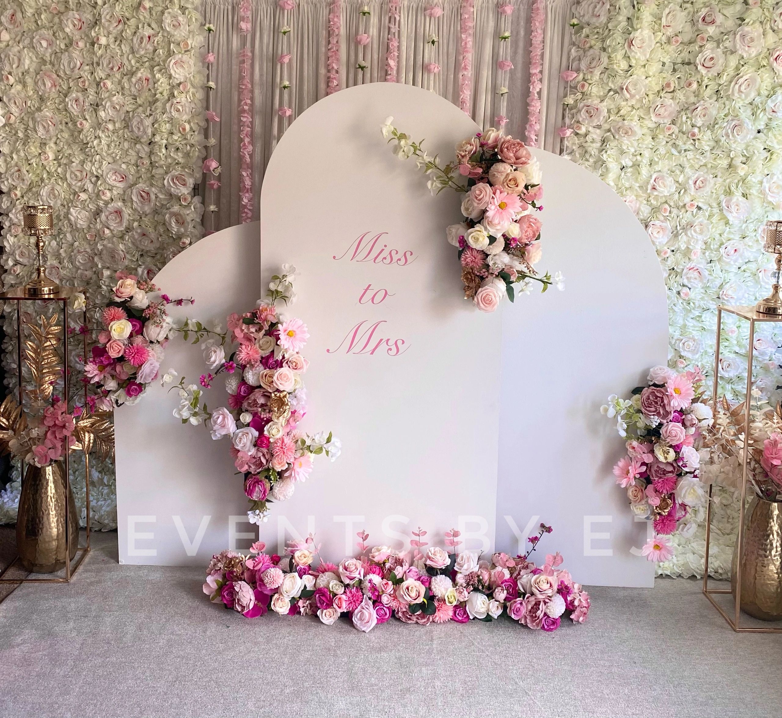 Bespoke Bridal Shower backdrop - Miss to Mrs