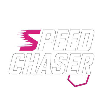 Logo with the words 'Speed Chaser' and a pink stylized 'S'.