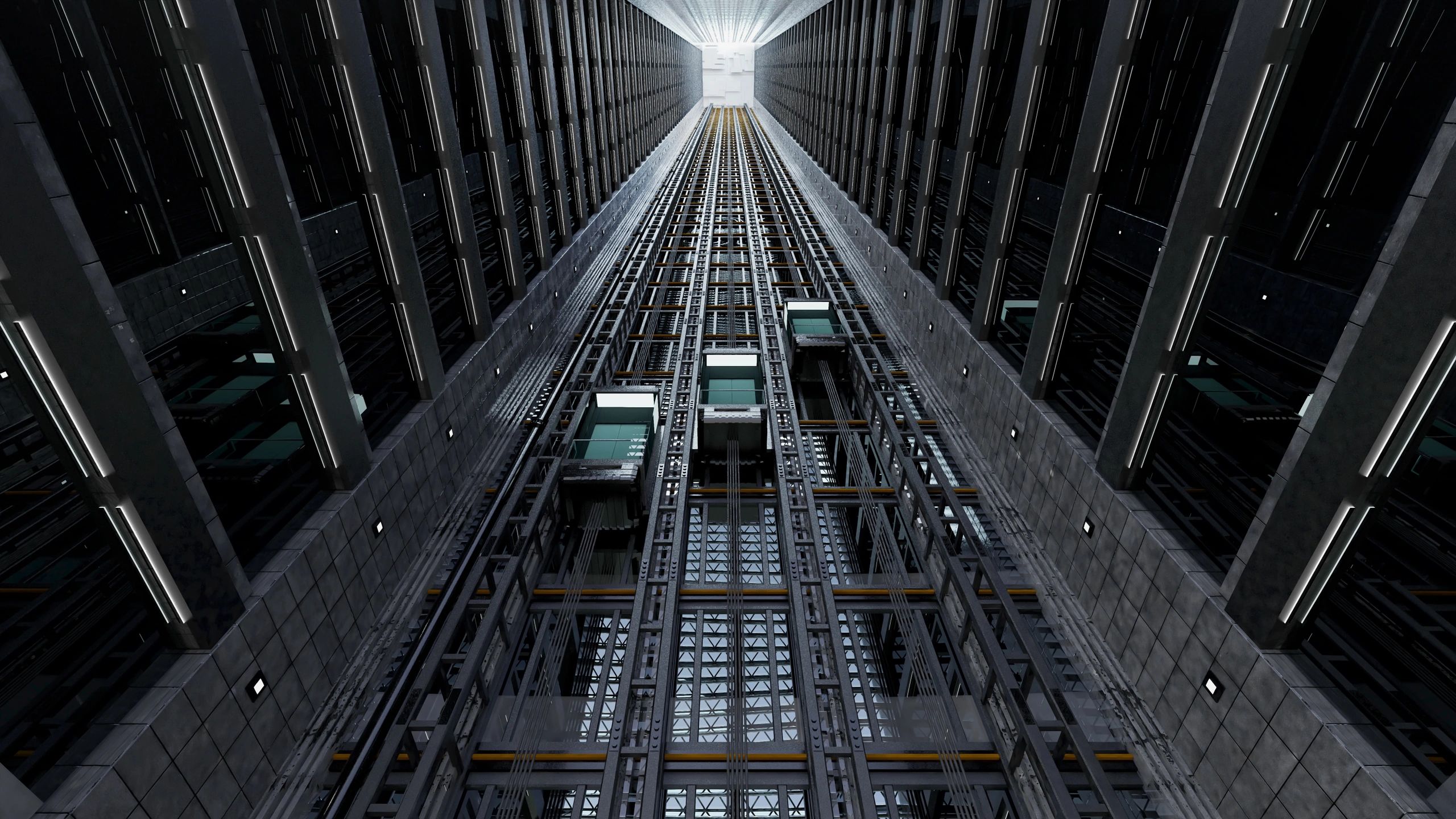 Три вертикальный лифта. Лифт Отис в небоскребе. Скоростной лифт. Шахта лифта. Современный лифт внутри.