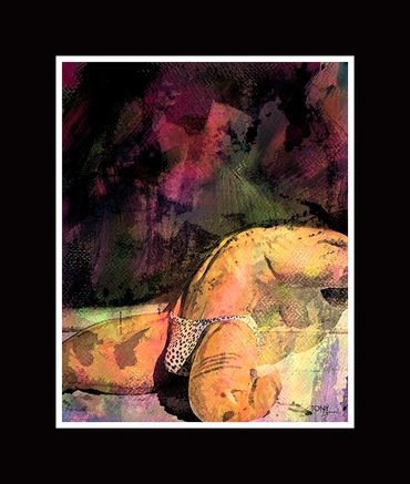 Acrylic/Ink/Screen Printed Original Work by artist Tony Lynn. 
16"x20" on canvas
$1500.00