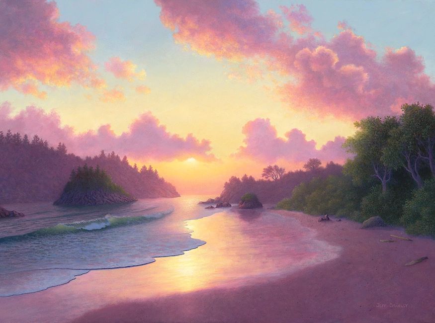 www.paintingsbyjeffstanley.com
Trinidad sunset painting.