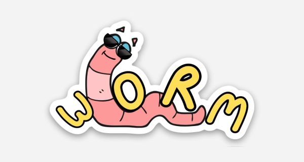 Worm Sticker