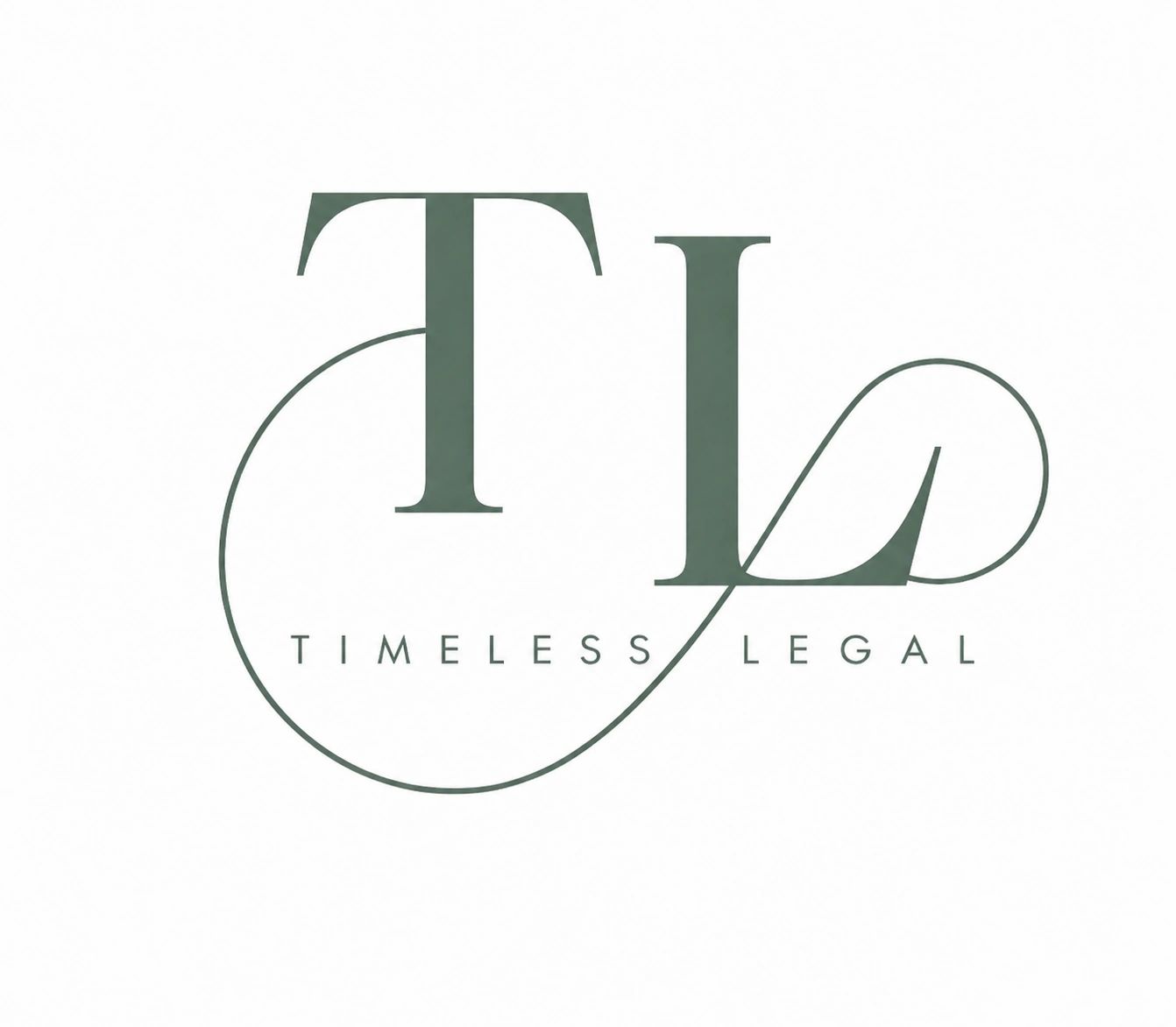 Elegant logo with intertwined letters 'T' and 'L' representing Timeless Legal.