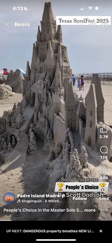 Texas Sand fest Port Aransas Texas People Choice winner sandcastle by Scott Dodson April 2025