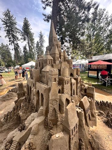 Art on the Green 2025 Scotty and crew, Terri, Jon, Ben and 2 big ass dump trucks with a lot of crapp