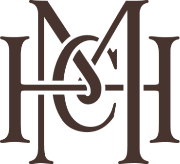 Monogram logo with letters H, S, and M.