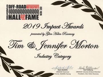 Off Road Motorsports Hall of Fame Award