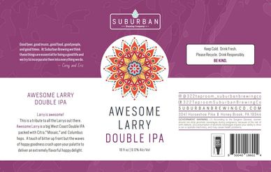 Suburban Brewing Awesome Larry Double IPA (DIPA)
