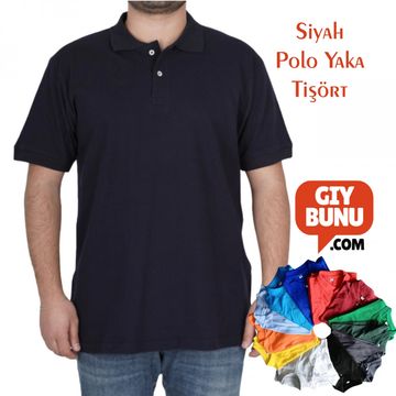 toptan polo yaka tişört siyah
