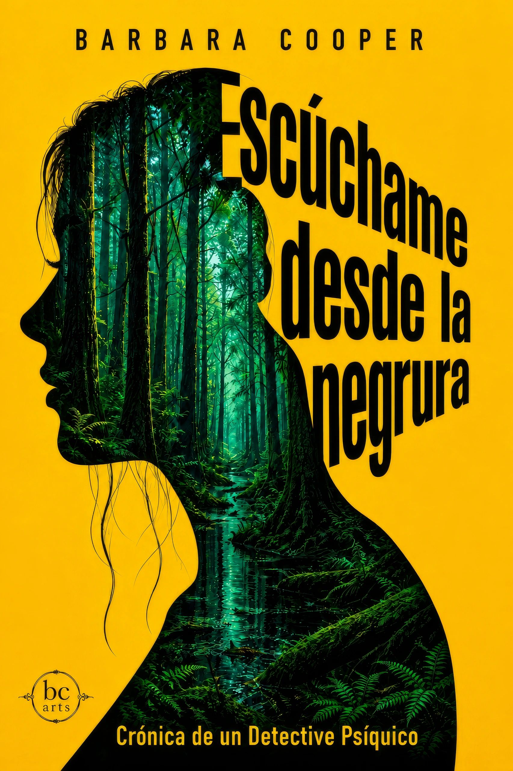 Book cover with a forest silhouette and Spanish title.
