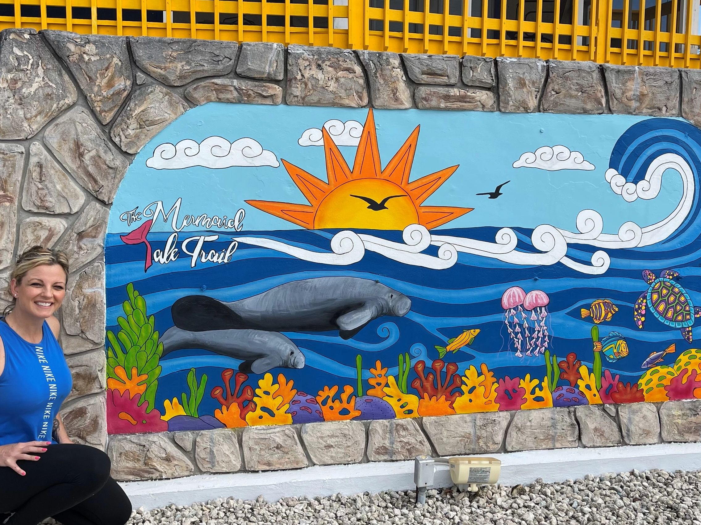 Karen Governale Weaver Realty Hernando Beach ocean mural