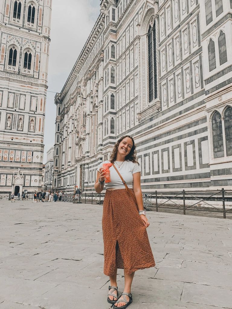 Refreshing watermelon after climbing the Duomo