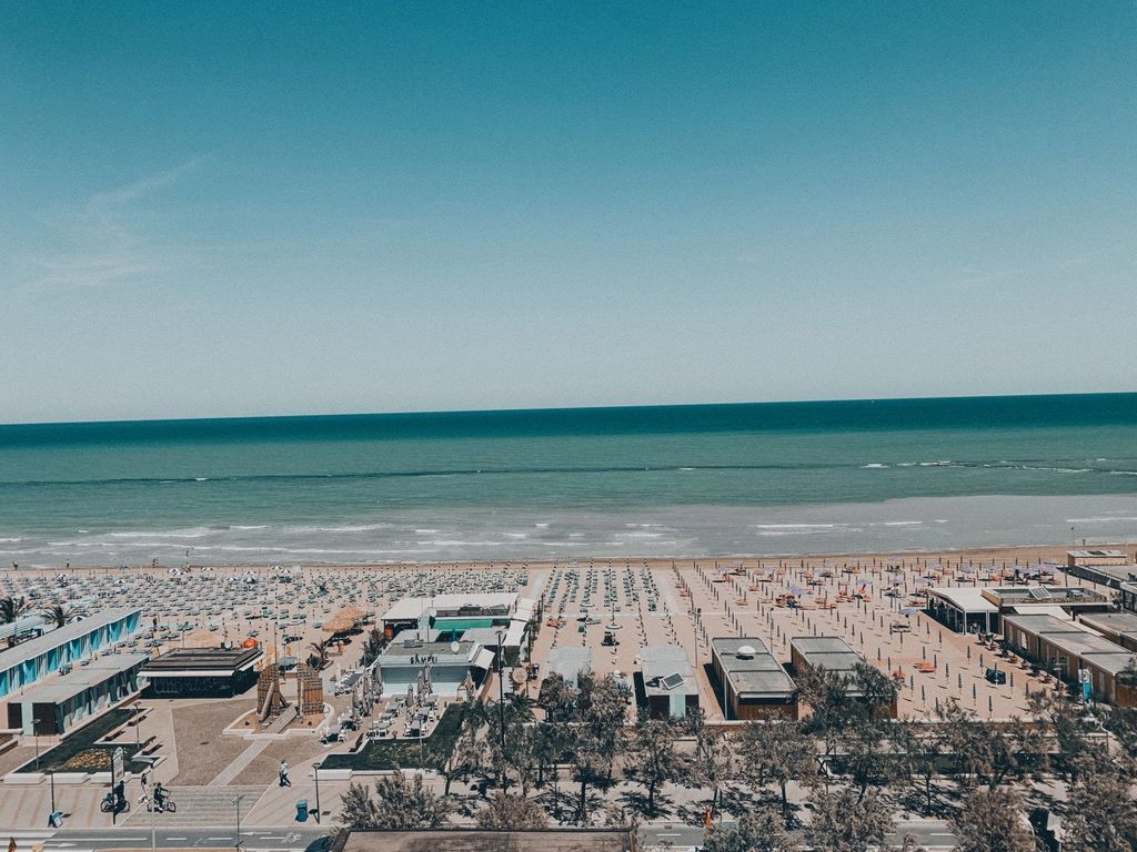 Adriatic sea view from hotel in Pesaro