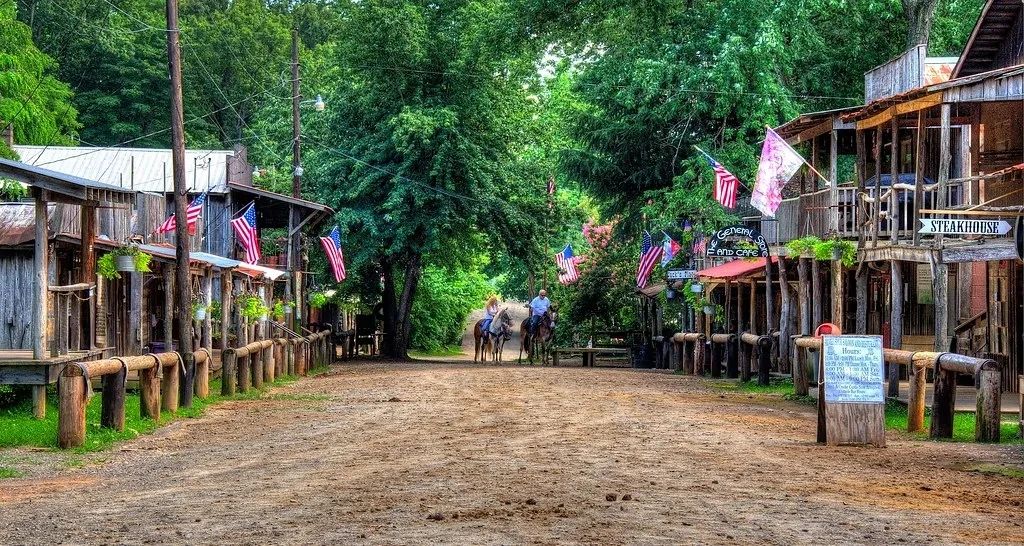Scene from Love Valley's western downtown