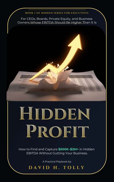 Book cover titled Hidden Profit with rising arrow.