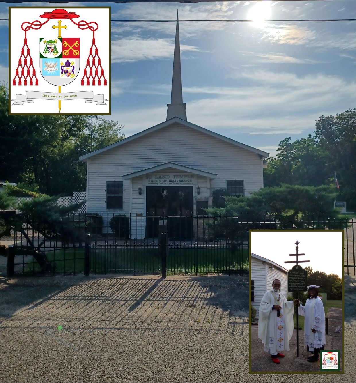 St. Land Temple Church of Deliverance under sunlight.