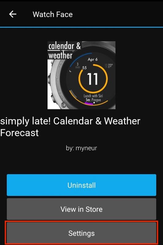 Weather forecast & Google Calendar Settings