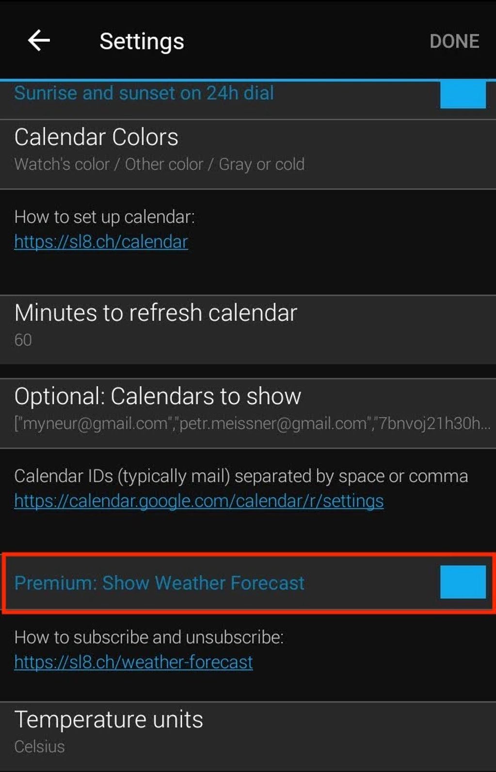 weather forecast | simply late! Garmin smart watch face app with Google  Calendar & Weather Forecast