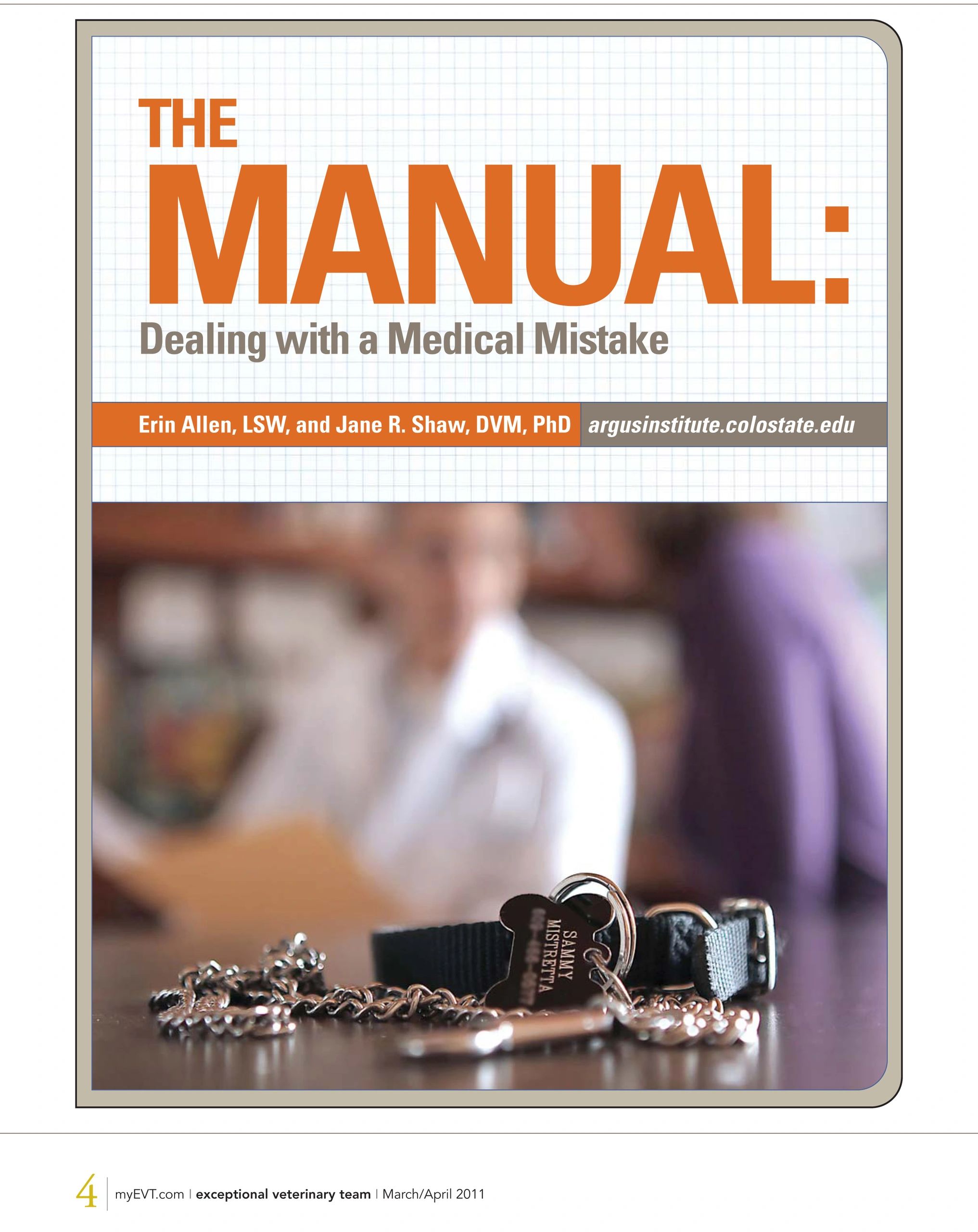 Cover of a manual on dealing with medical mistakes.