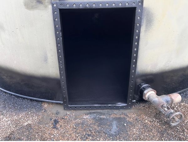 Sandblasted and coated 15ft inside to prevent any spills. Rifle, Colorado
