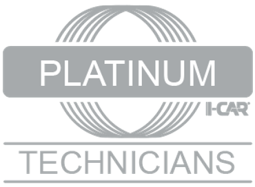 i-Car Platinum Technicians logo in silver and gray.