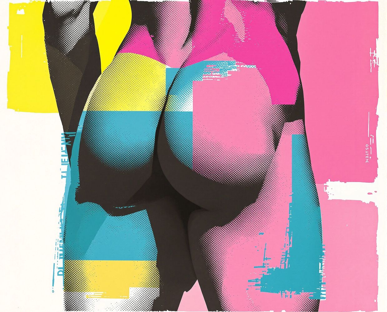 Screenprint-style male portrait, bold colours — AI-generated synthographic artwork by davidname.