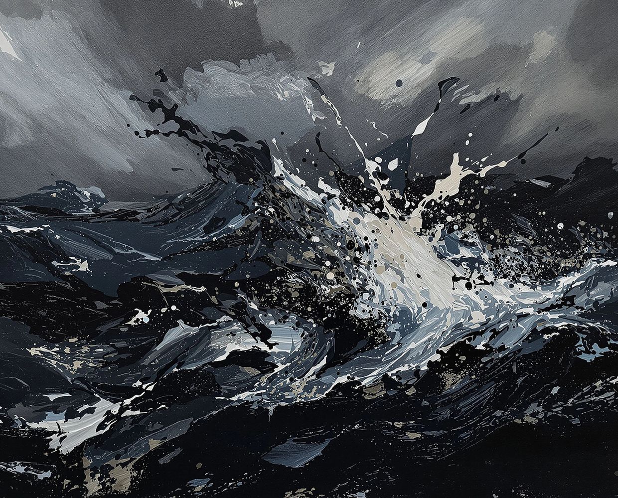 Internal weather, painterly psychology — AI-generated synthographic artwork by davidname.