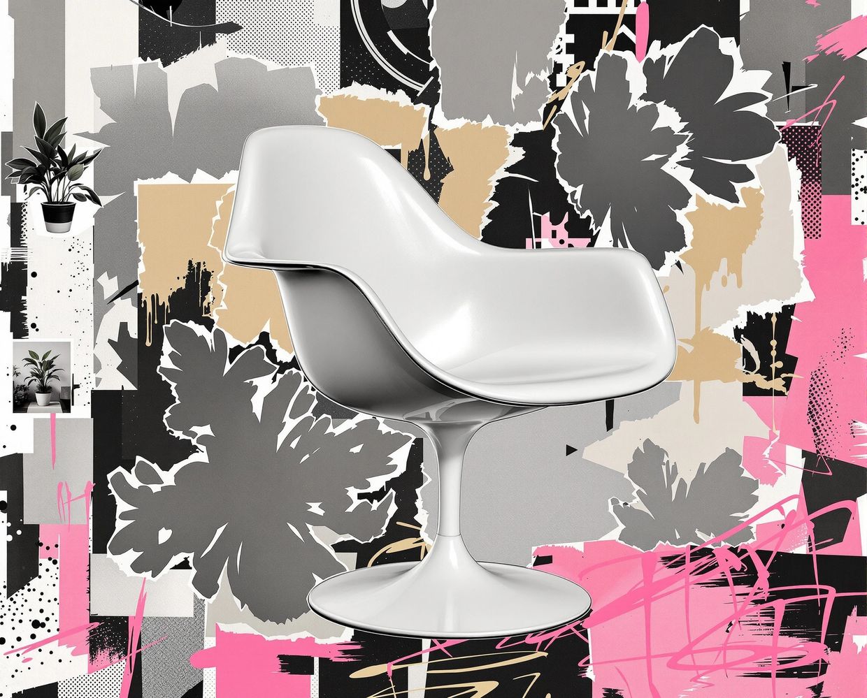 Photoshop-inspired montage with chair — AI-generated synthographic artwork by davidname.