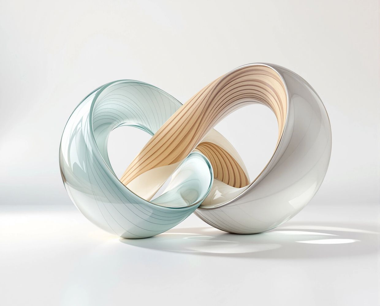 Sculpture made from glass, ceramic, and wood — AI-generated synthographic artwork by davidname.
