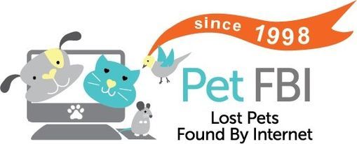 PetFBI logo - provides free flyers for lost and found dogs