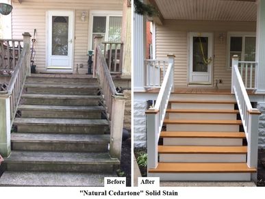 Weathered front porch brought back to life!